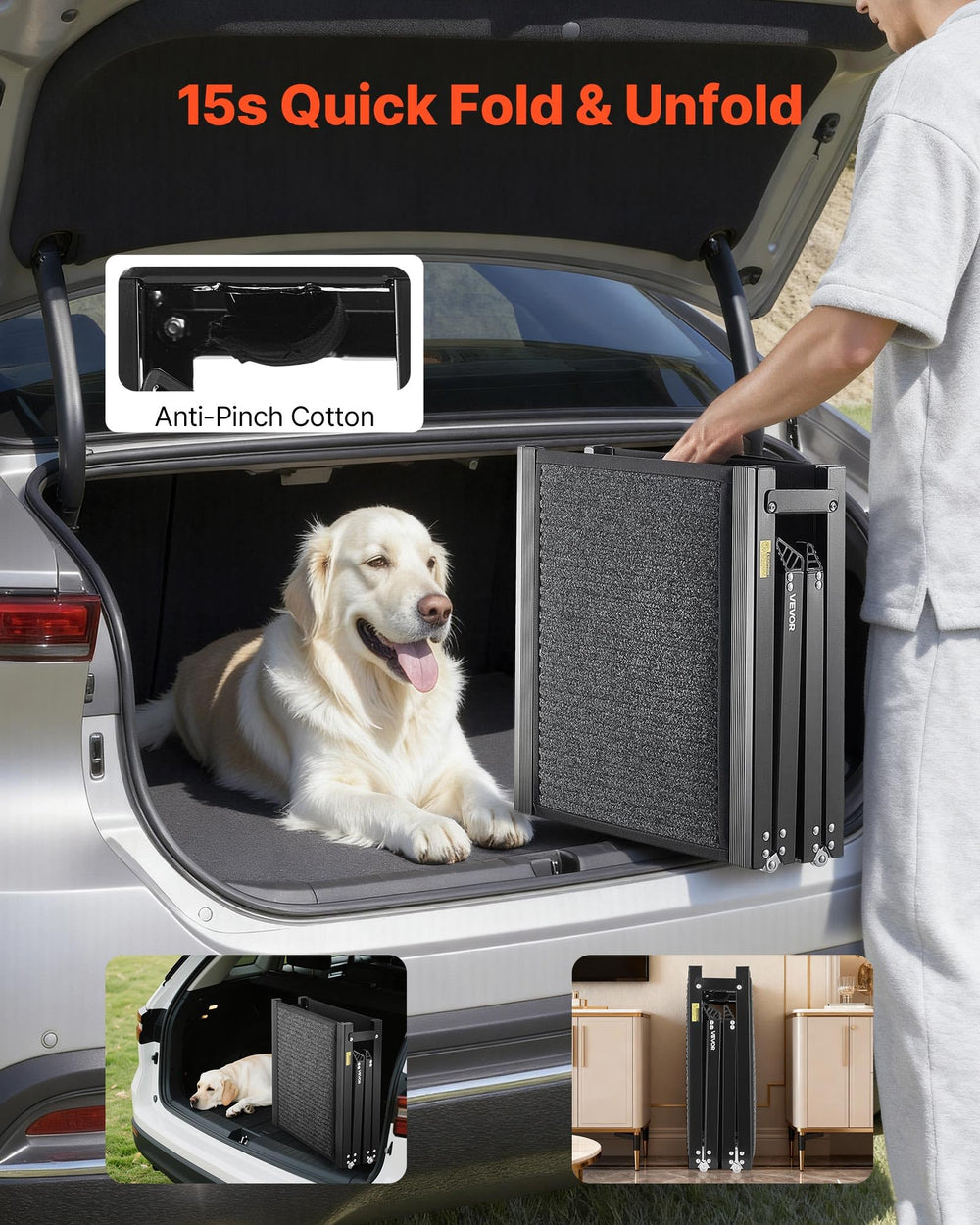 VEVOR Dog Ramp supports up to 250 pounds for larger dogs