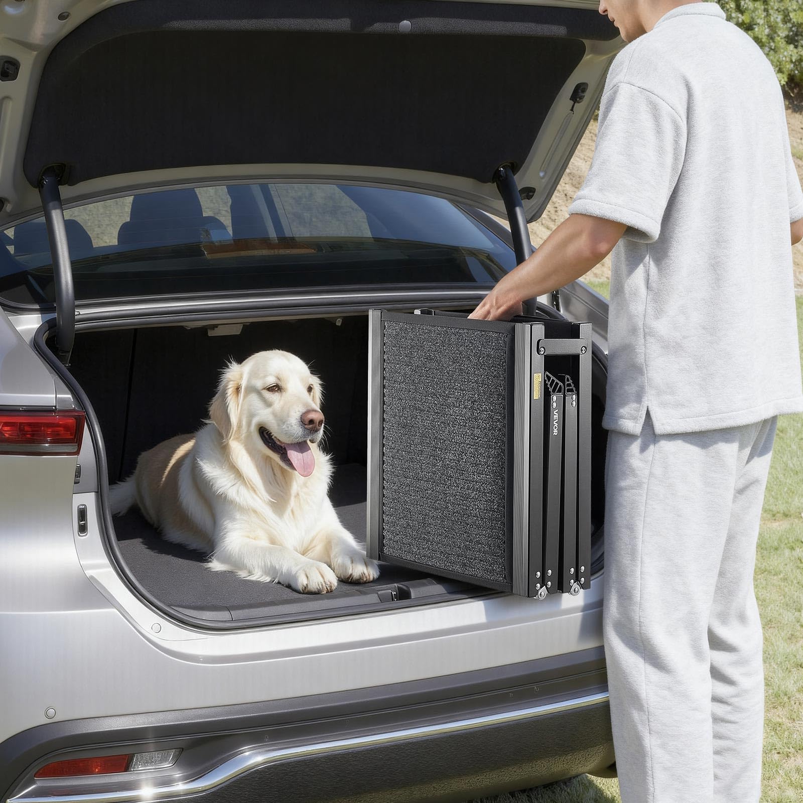 VEVOR Ramp with felt surface offers textured traction