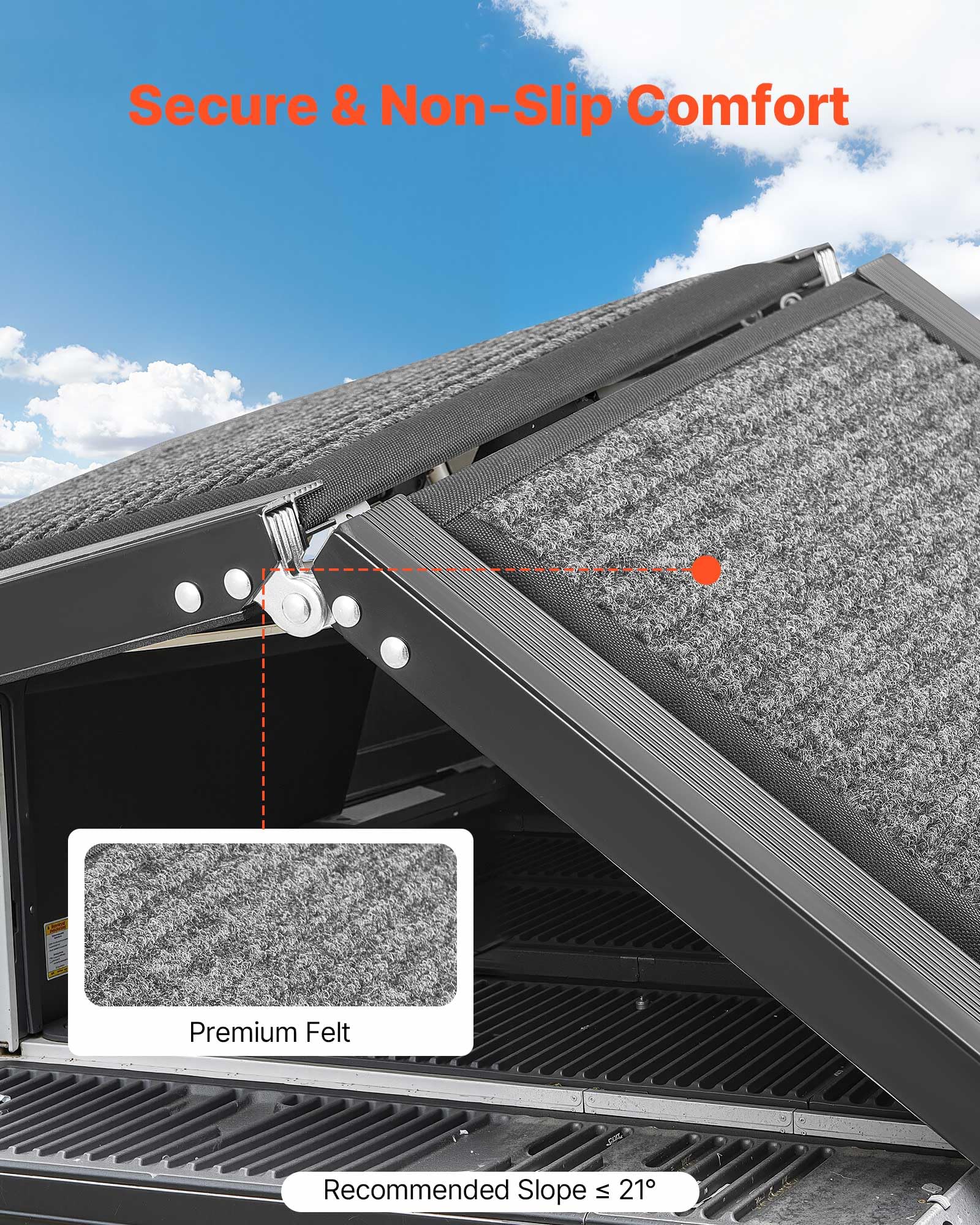 VEVOR Dog Ramp non-slip surface provides secure traction