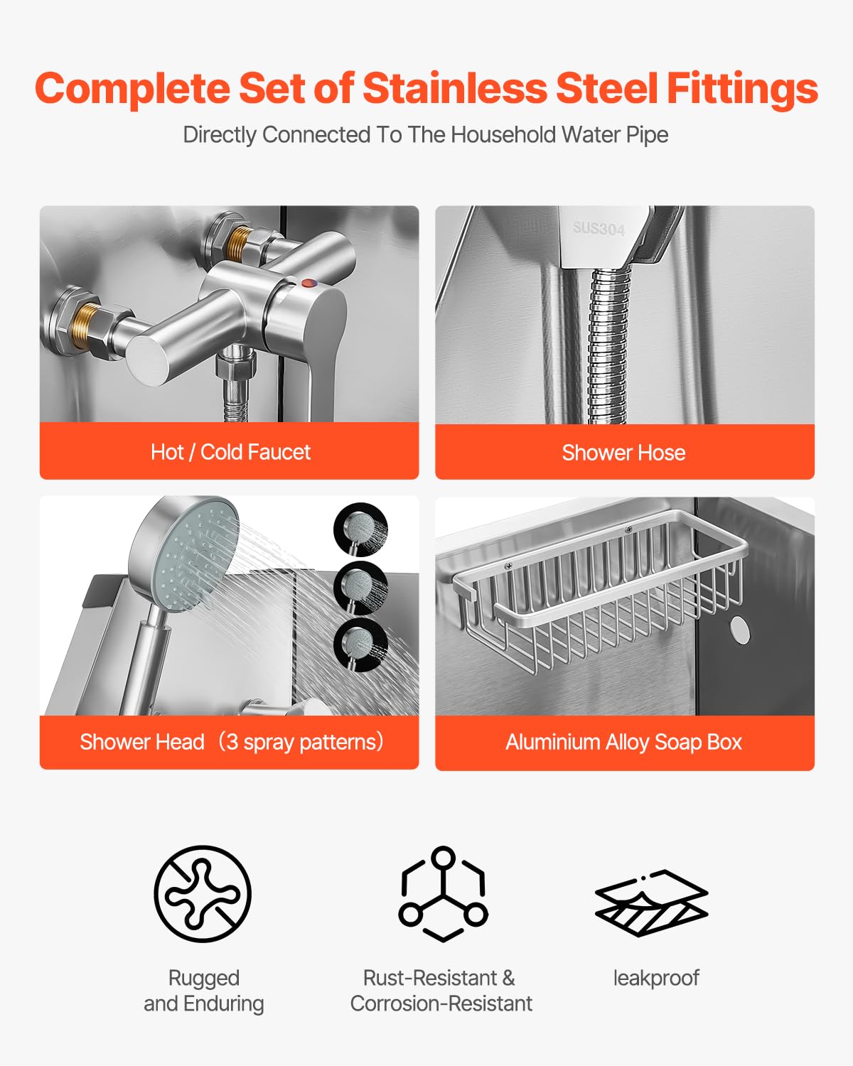 VEVOR aluminum soap holder keeps grooming supplies within reach
