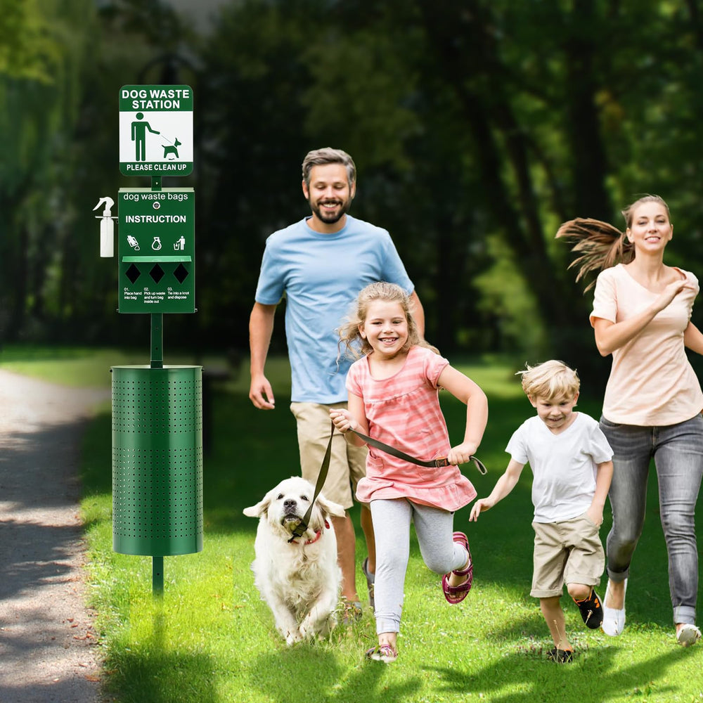 VEVOR dog waste station galvanized steel construction for lasting durability