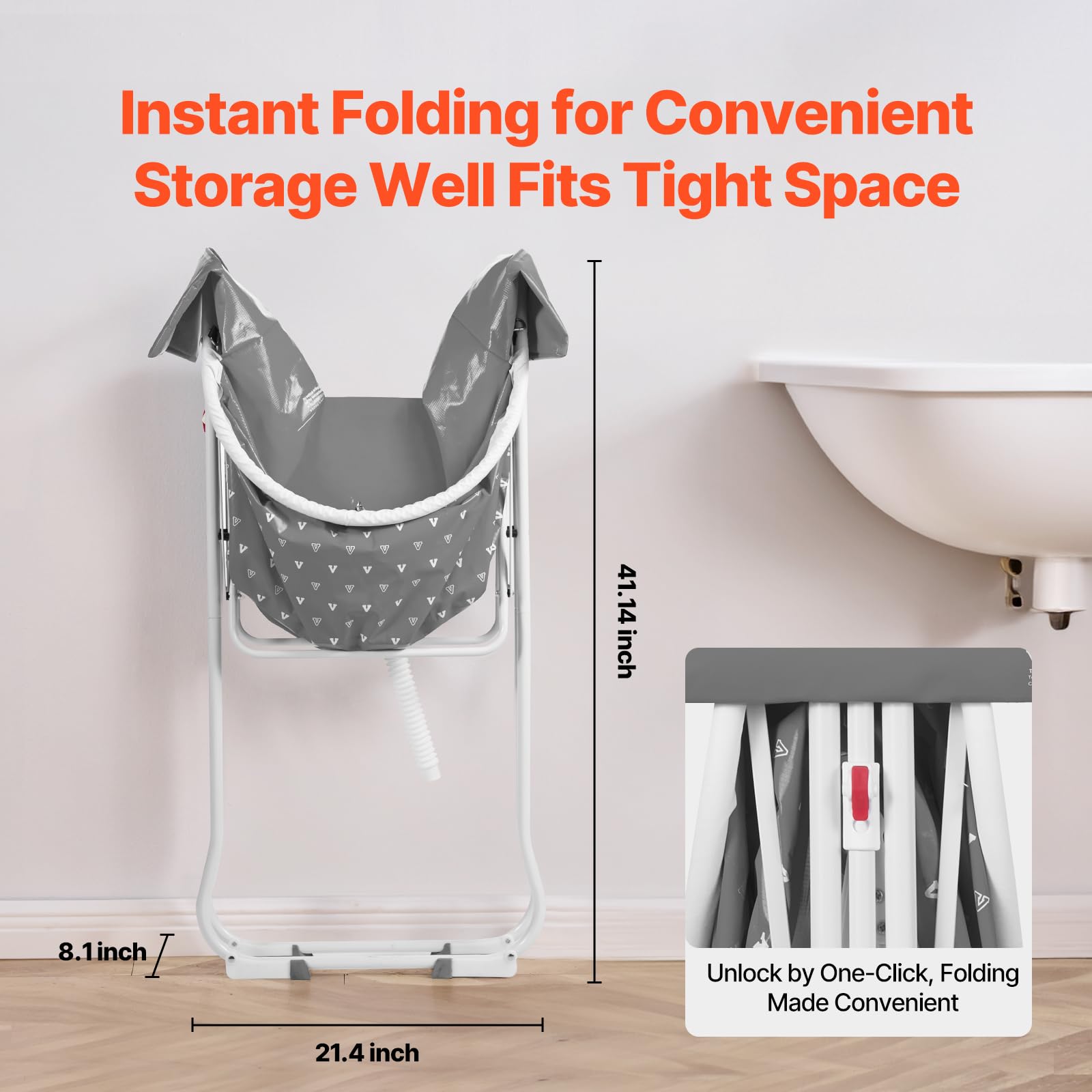 VEVOR elevated pet tub showing sturdy legs for stable grooming sessions