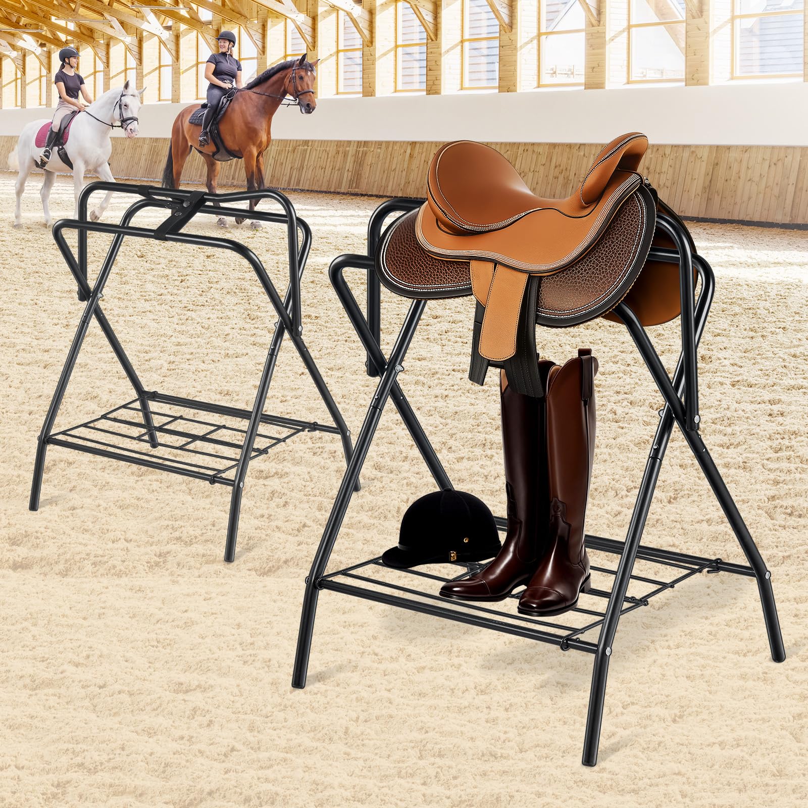 VEVOR folding saddle rack heavy-duty steel frame for reliable support