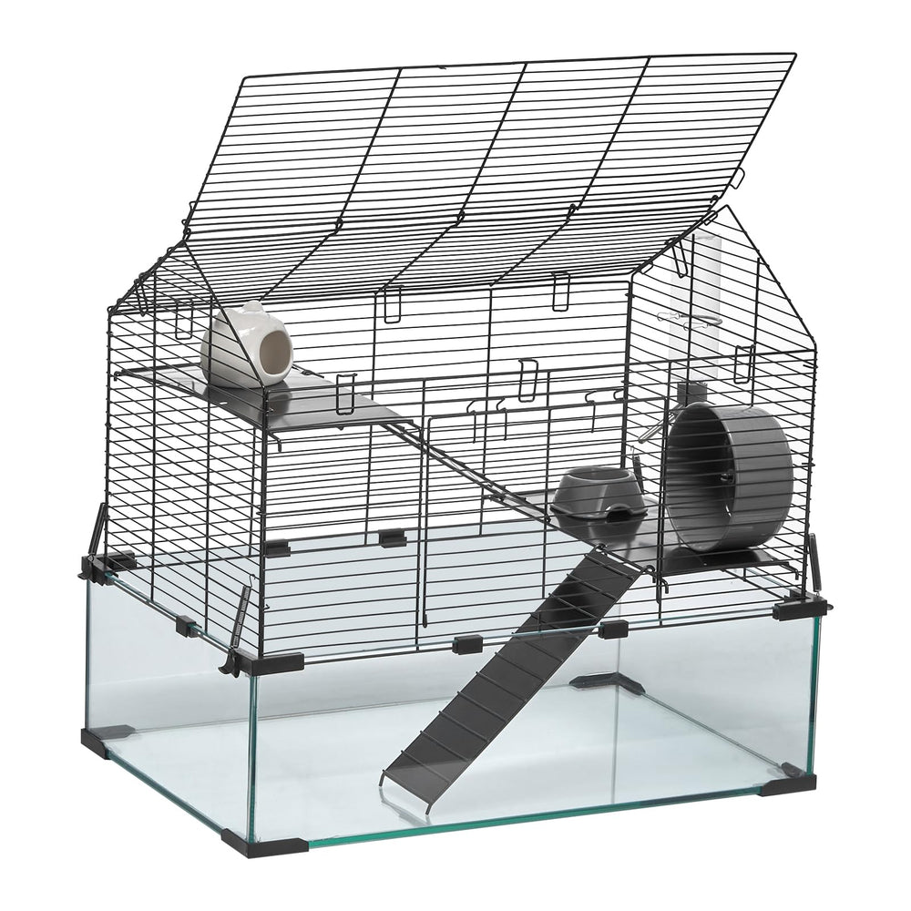 VEVOR portable hamster cage ideal for small spaces and travel.