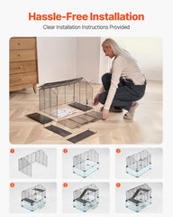 VEVOR hamster cage offers two-size options to fit your space.