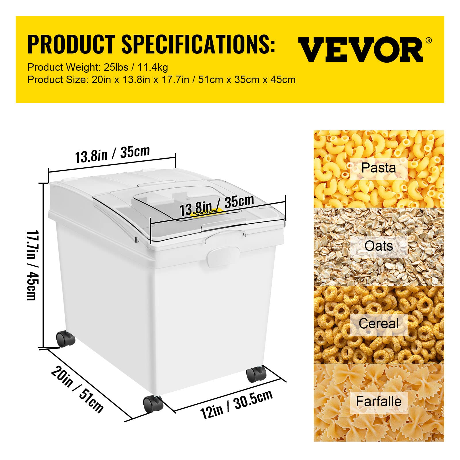 VEVOR ingredient bin locking buckles for a secure seal