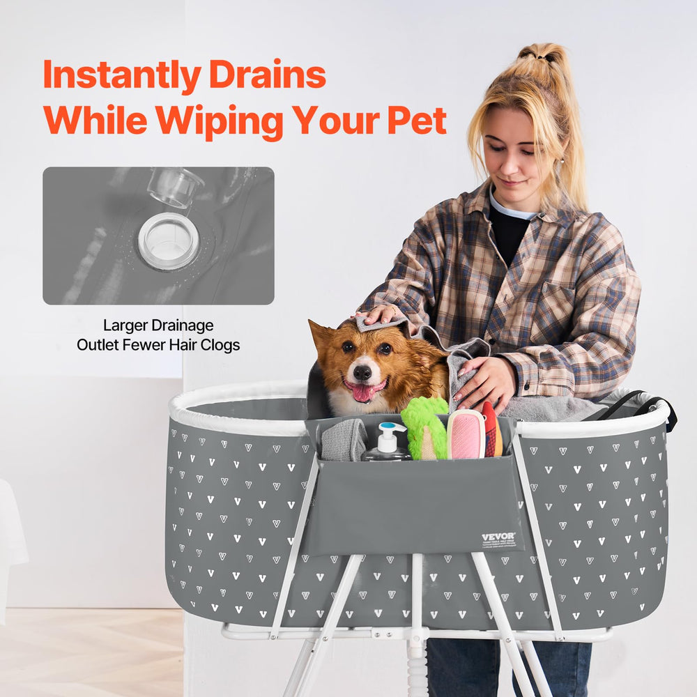 VEVOR large bathing area 850 by 470 mm suitable for small to medium pets