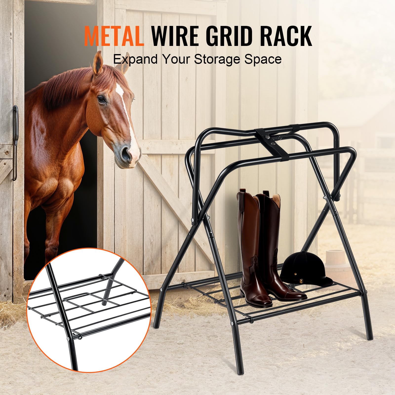 VEVOR portable design moves easily from barn to garage.
