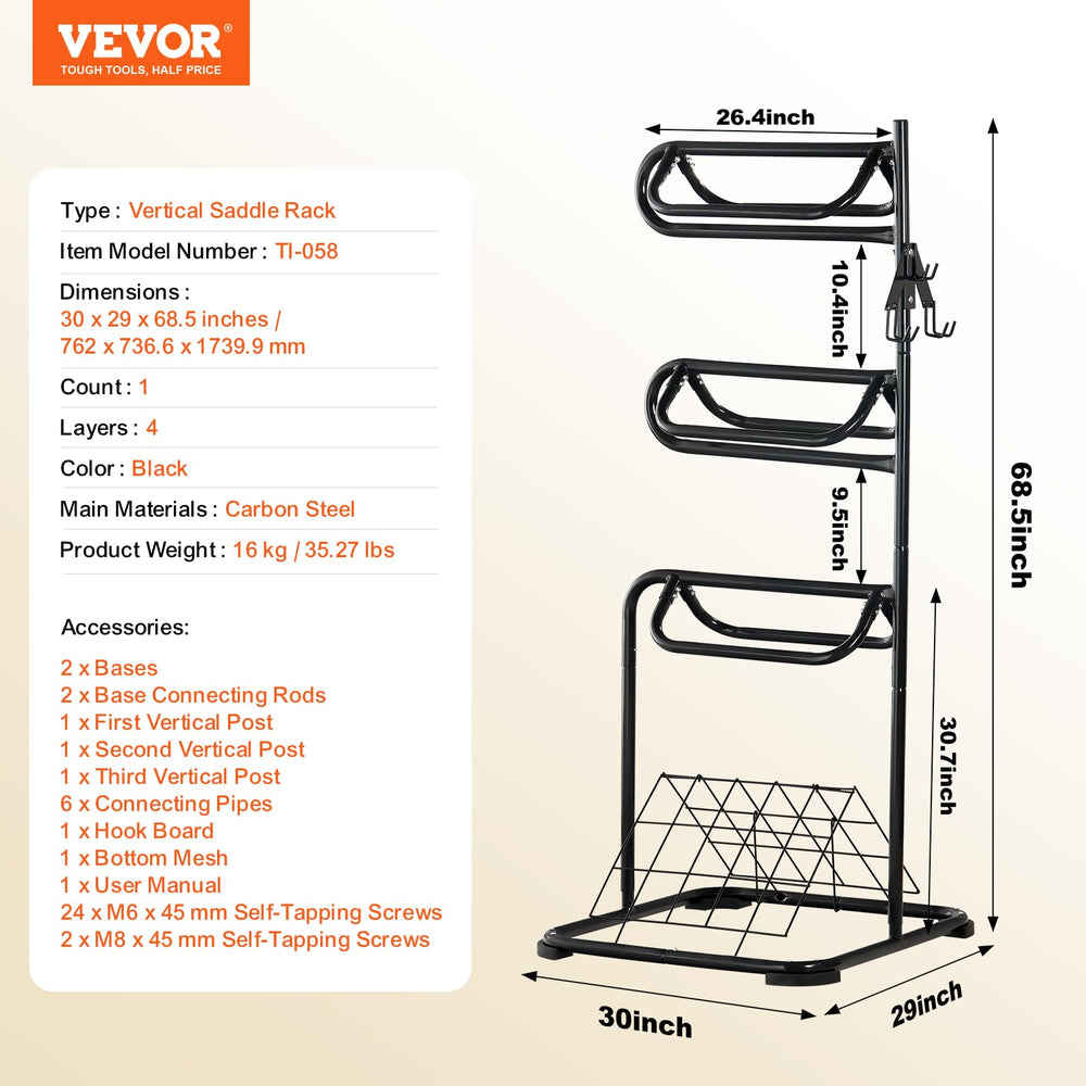 VEVOR multi-functional tack storage with clothing and gear
