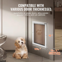VEVOR installation guide image illustrating simple setup for 1.06–2 inch doors.