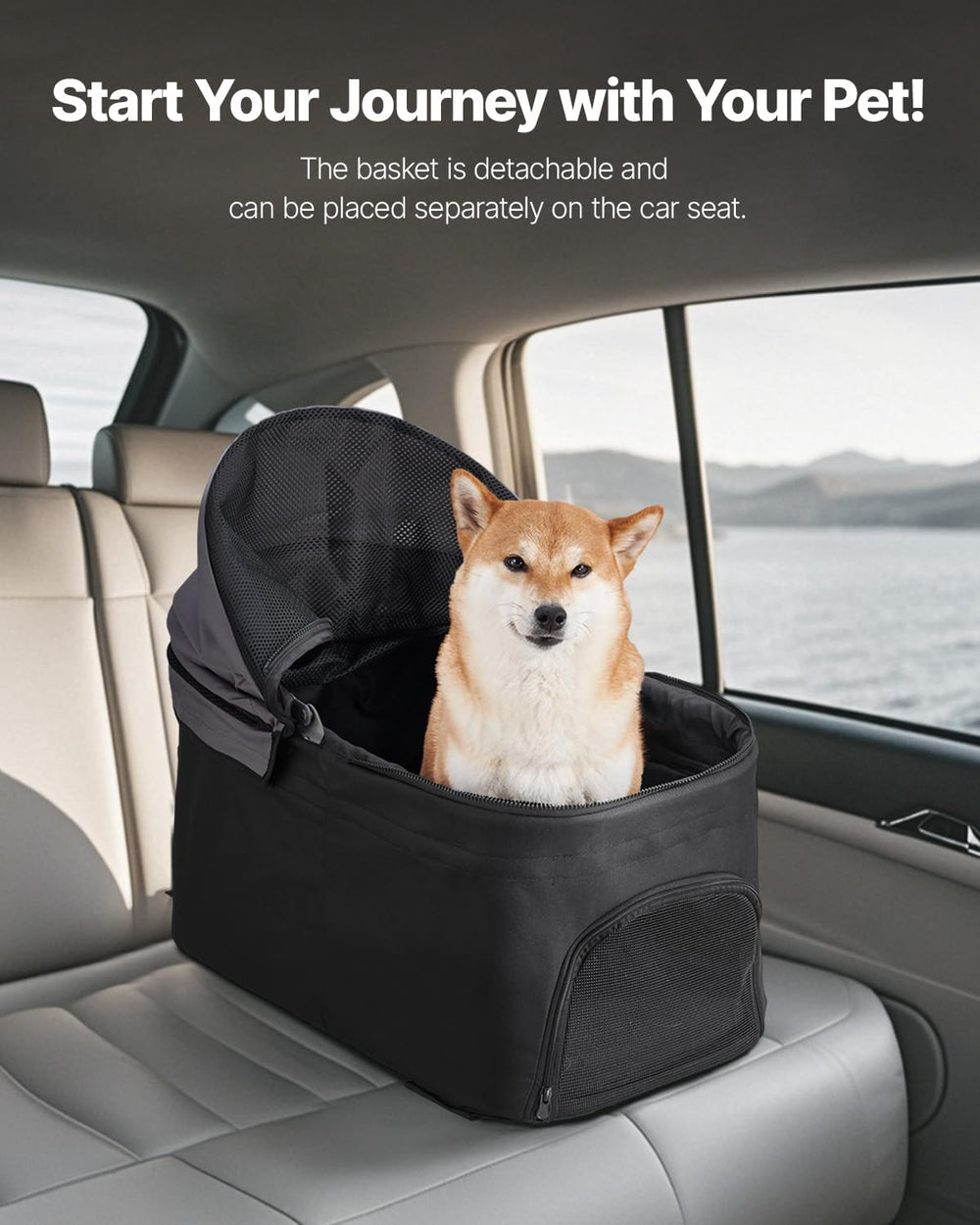 VEVOR Pet Stroller 600D Oxford fabric resists wear for long-term use