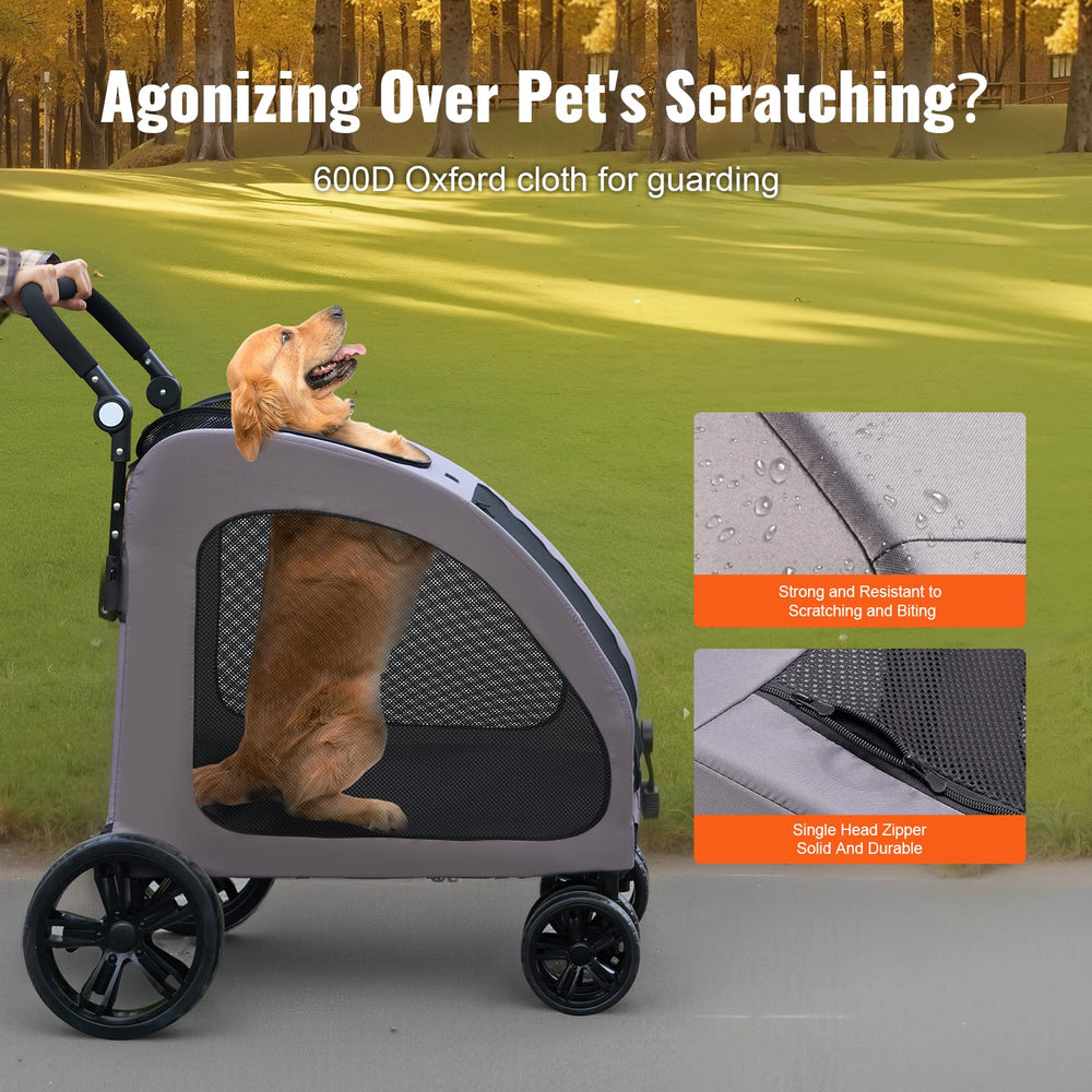 VEVOR Pet Stroller front wheels 7inch for smooth rides on sidewalks