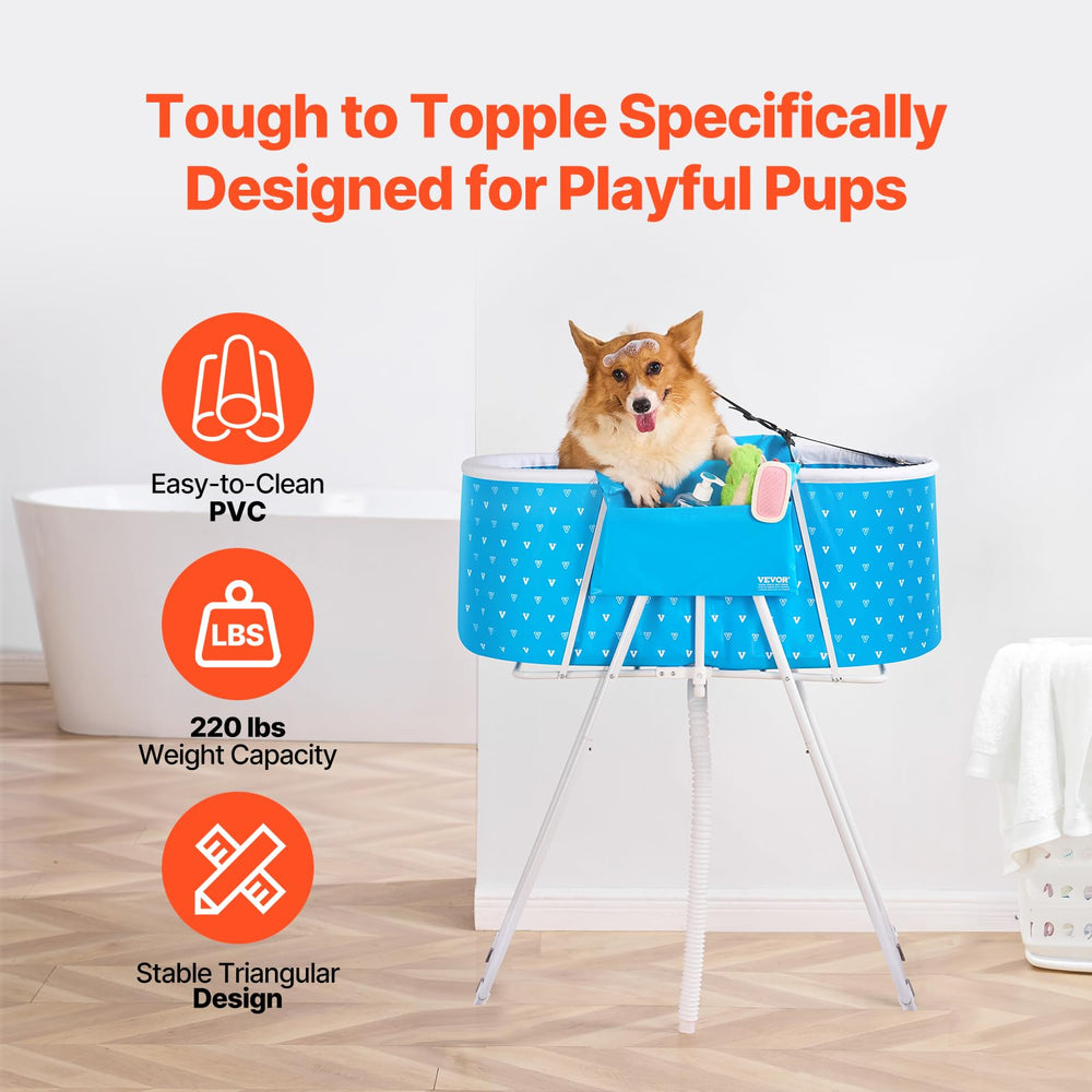 VEVOR extendable drain hose speeds post-bath cleanup.
