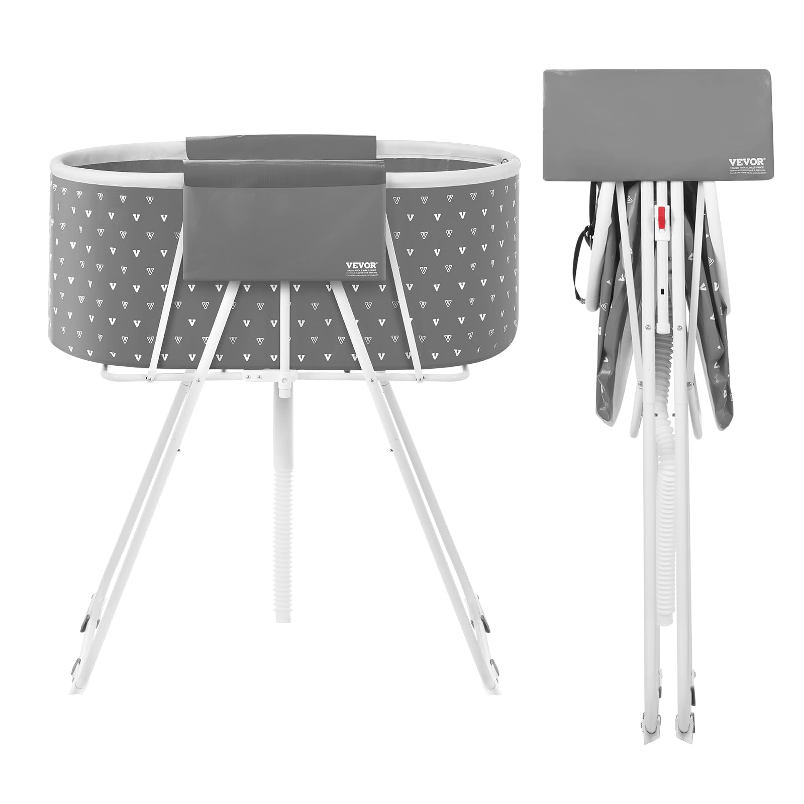 VEVOR portable dog bathtub with foldable frame for space-saving pet baths