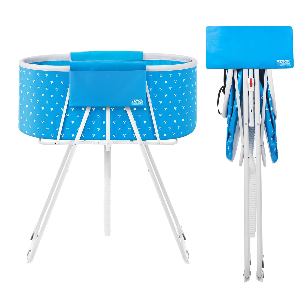 VEVOR portable dog bathtub folded compact storage for small spaces.