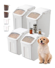VEVOR rice storage container 15L pack shot demonstrates compact, space-saving design.