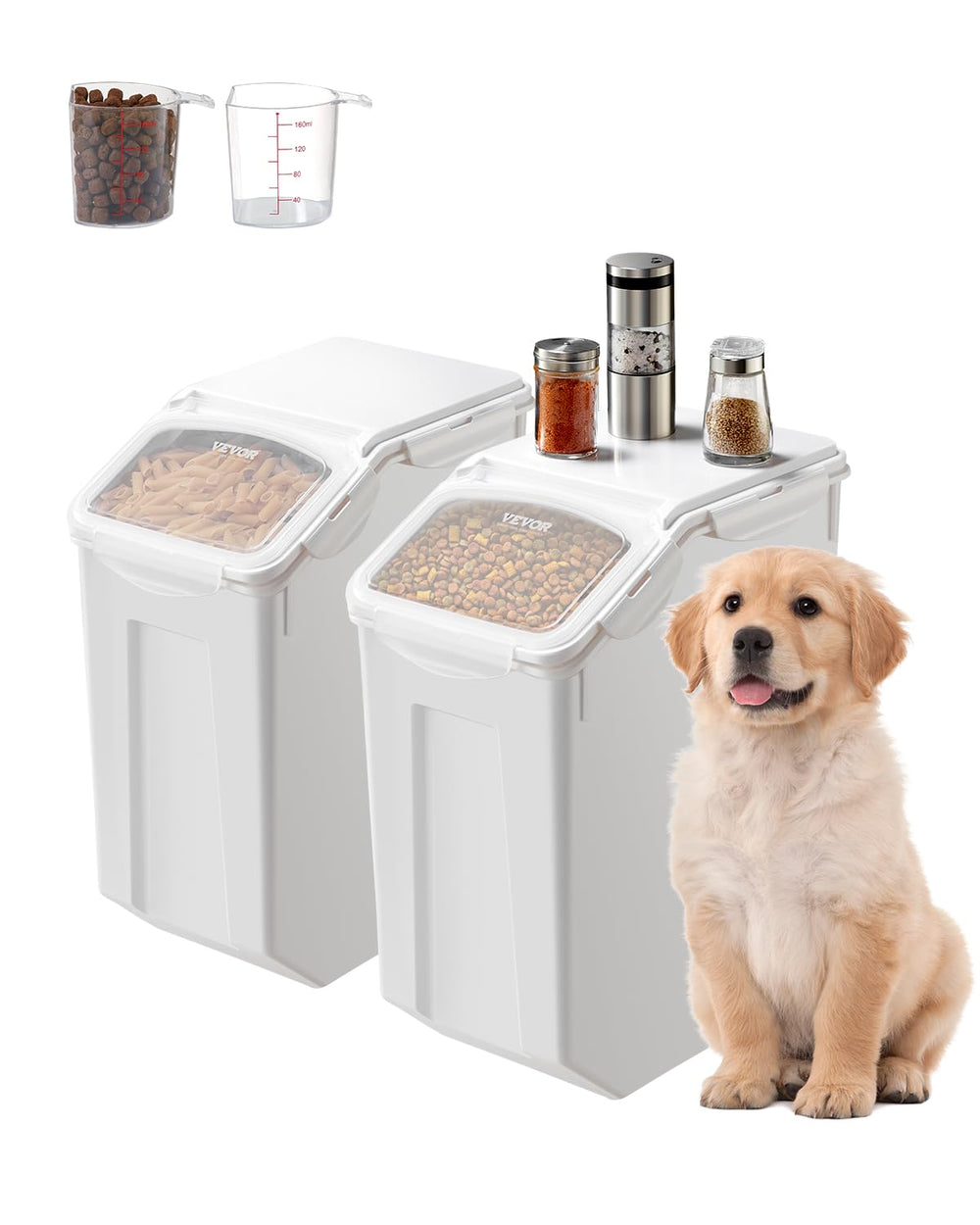 VEVOR rice storage container with 4.5-gallon capacity for bulk dry goods