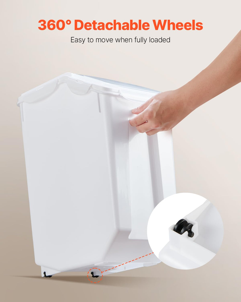 VEVOR wheels for mobility illustration enables easy relocation.
