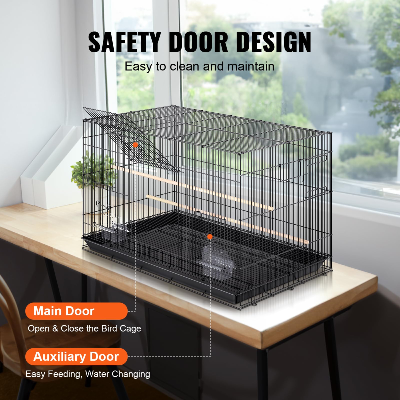 VEVOR secure door design enables safe feeding and handling