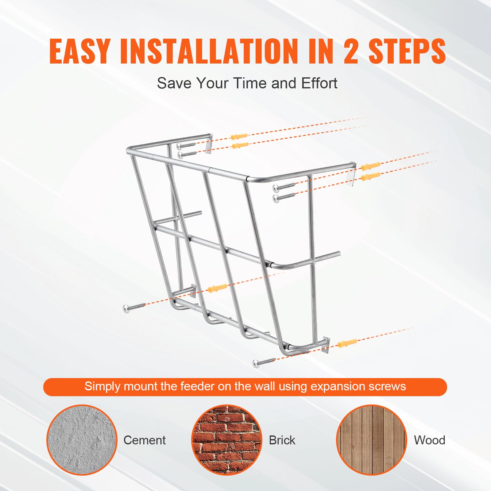 VEVOR feeder with secure rounded edges prevents injuries.