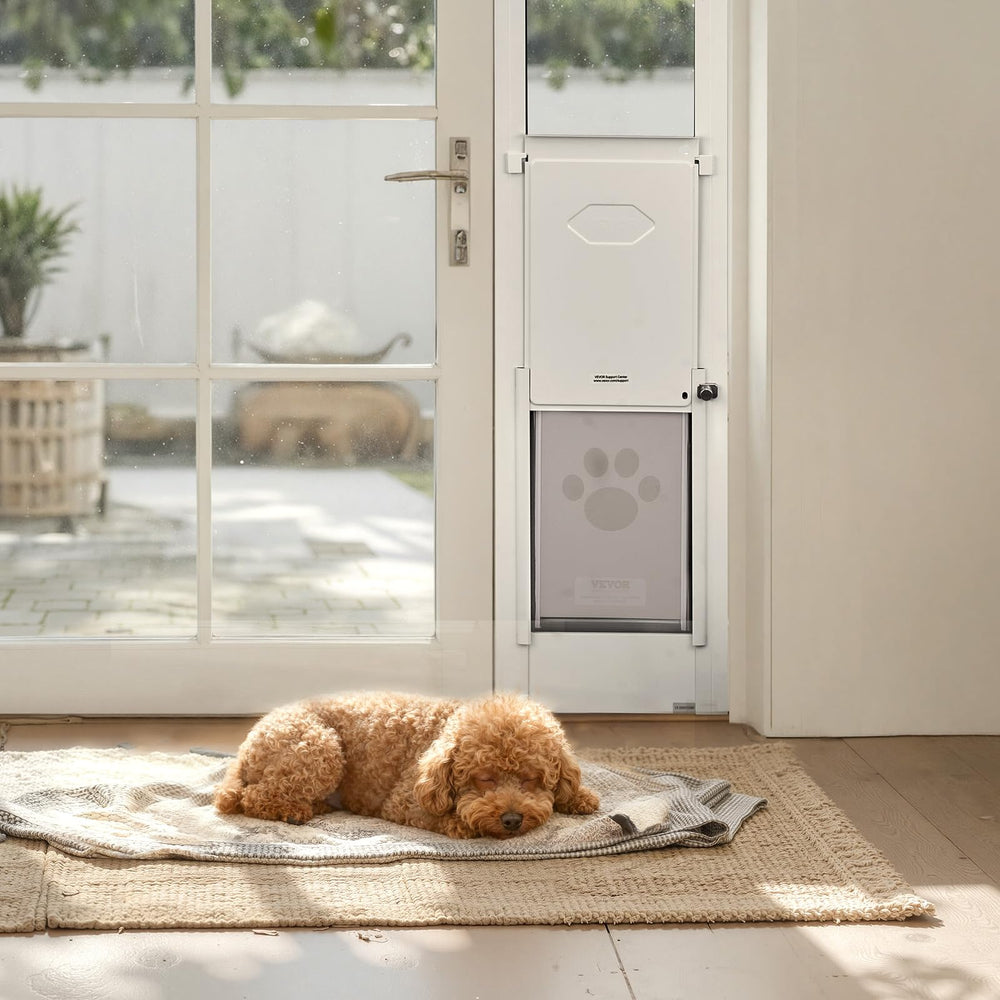 VEVOR sliding glass pet door with secure lock for controlled access