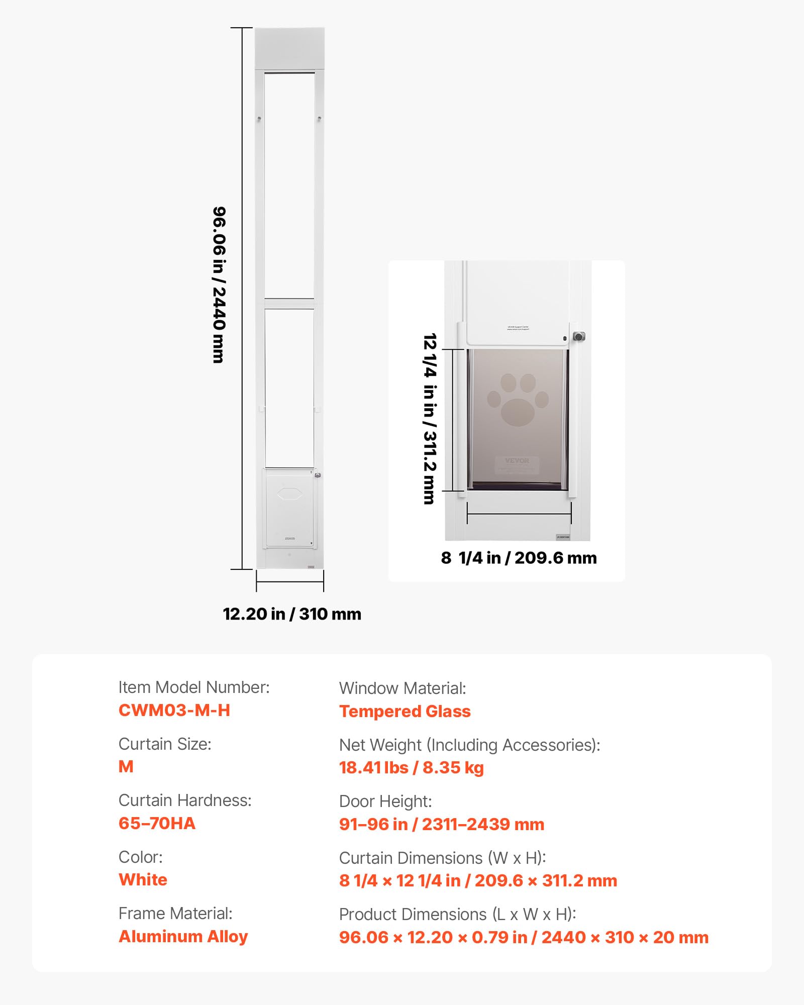 VEVOR tempered glass frame modern design complements home interior