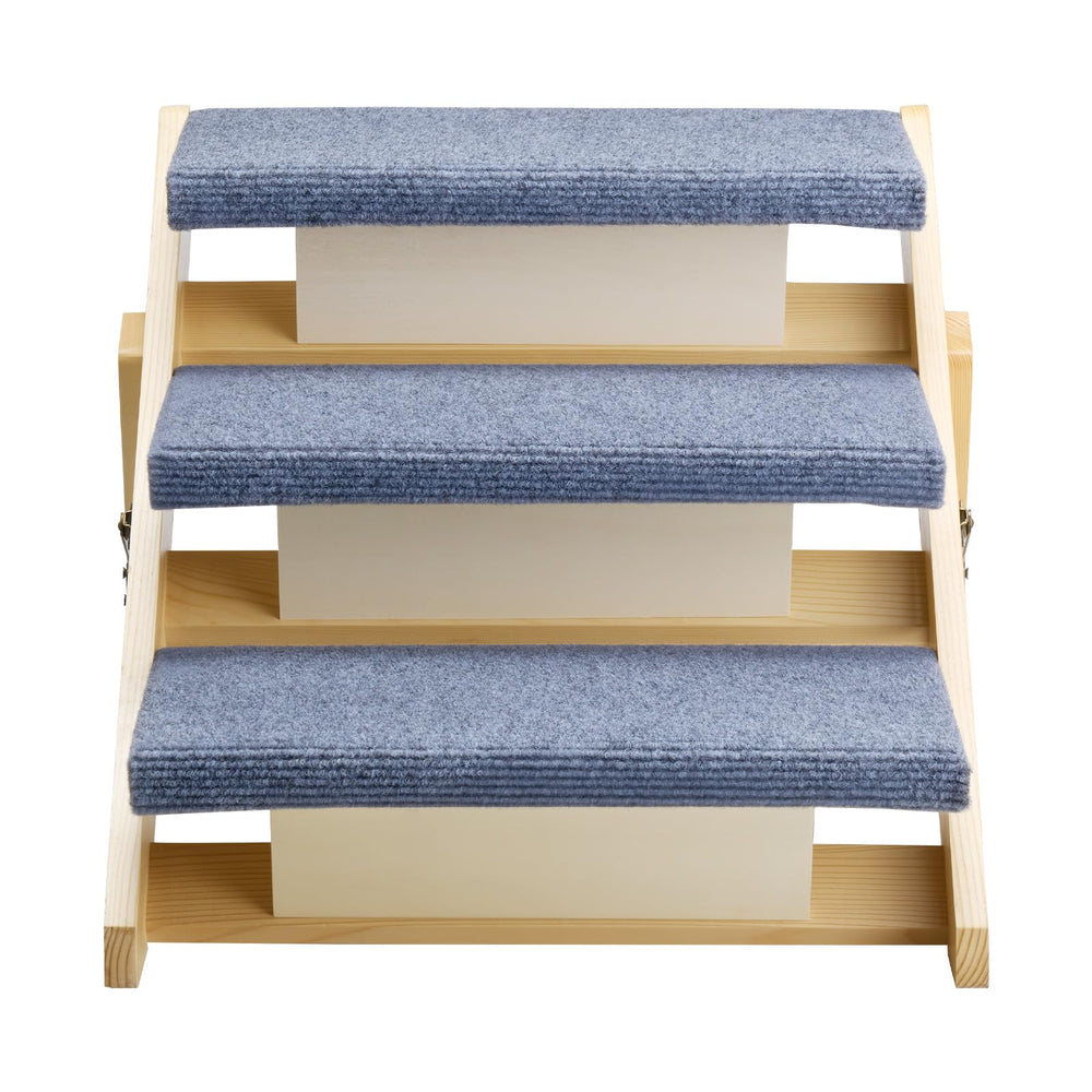 VEVOR Wood Pet Stairs supports up to 150 lbs for versatile use.