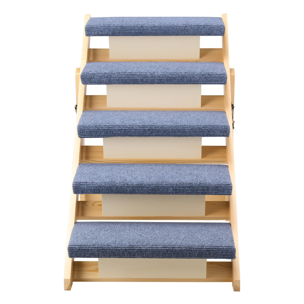 Training tag included with VEVOR Wood Pet Stairs boosts adaptation