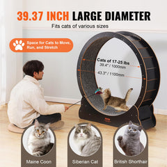 VEVOR wooden cat wheel shows a stable wide base