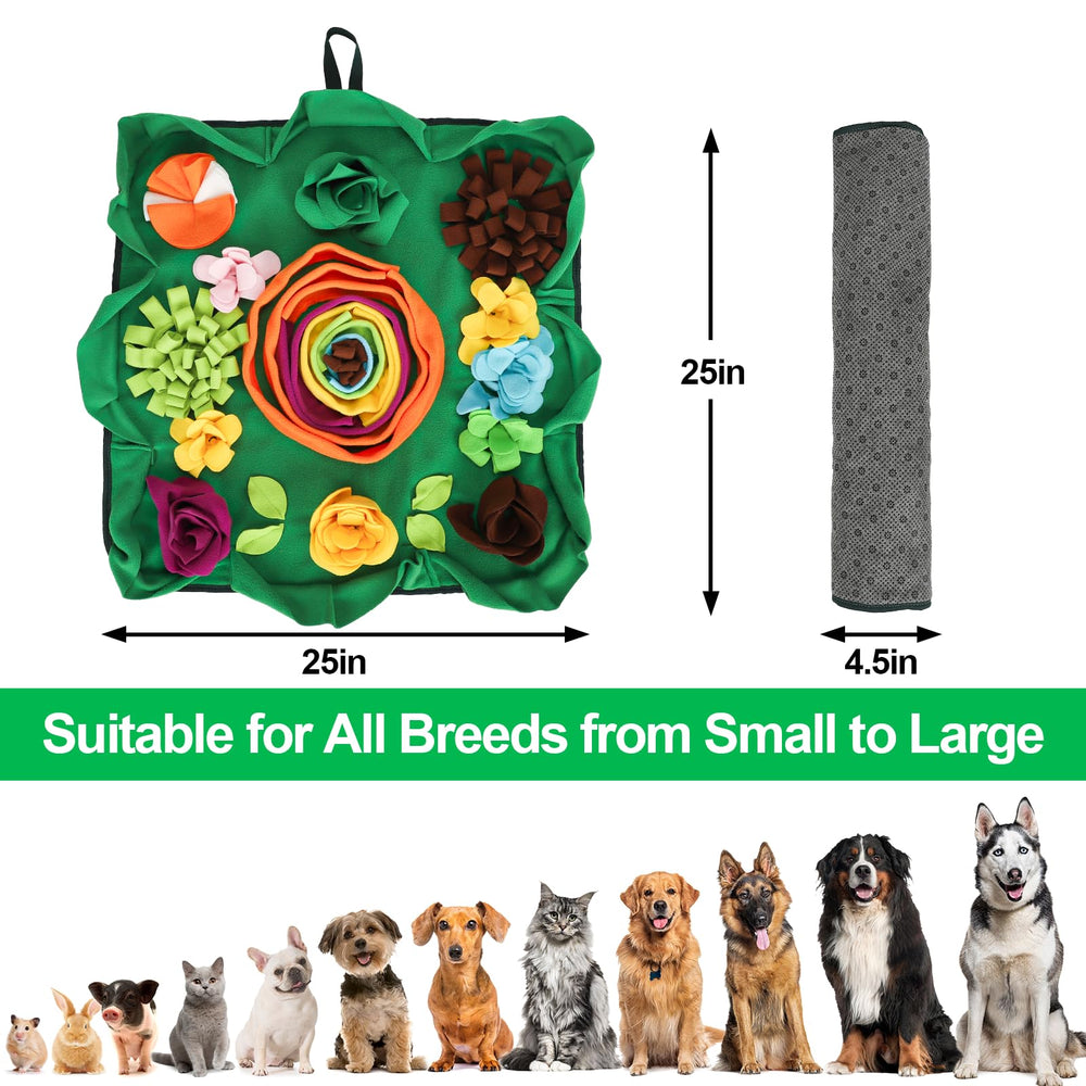 Vextronic Snuffle Mat fits dogs, cats, rabbits, and other curious pets.