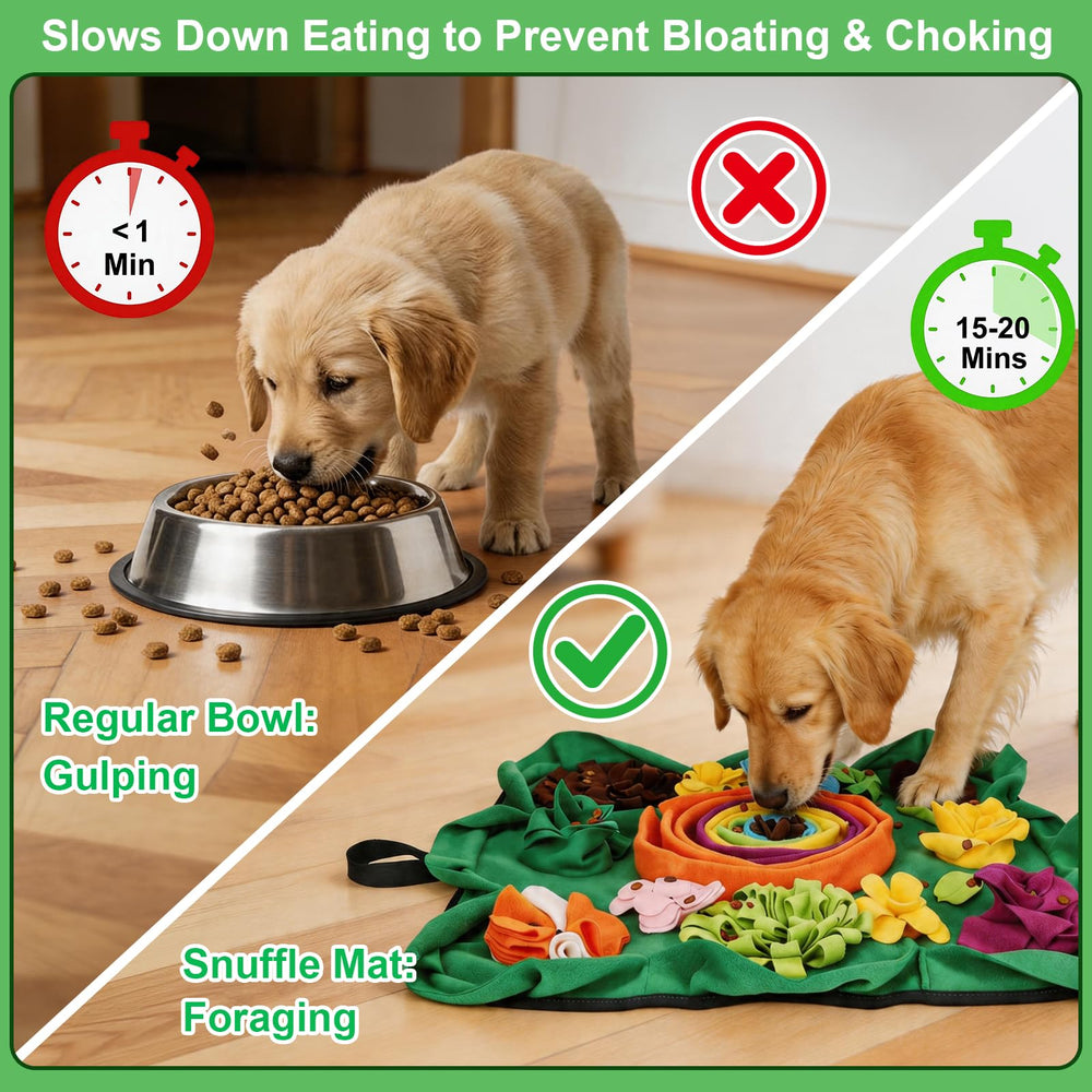 Vextronic snuffle mat anti-slip bottom keeps it in place for safe, engaging sniffing sessions.