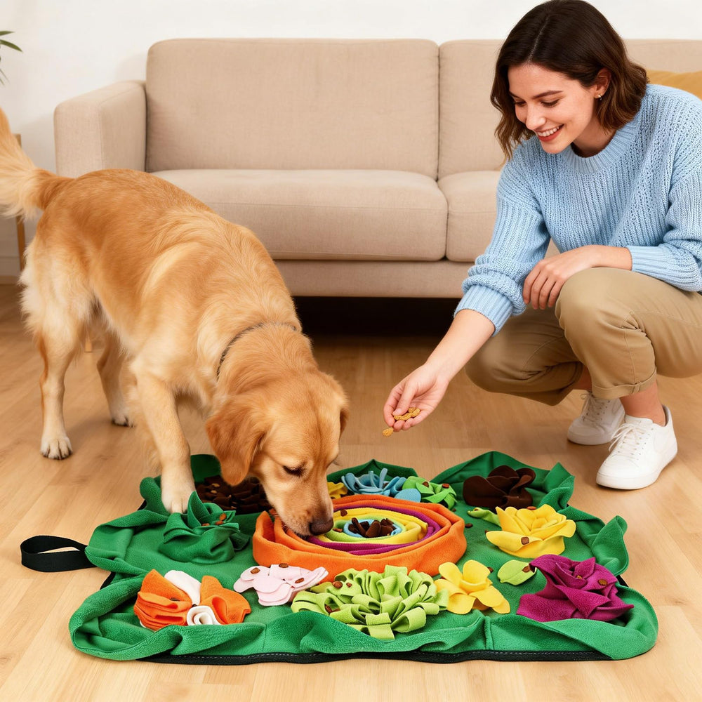 Vextronic Snuffle Mat uses durable polar fleece, soft on skin and simple to wash.