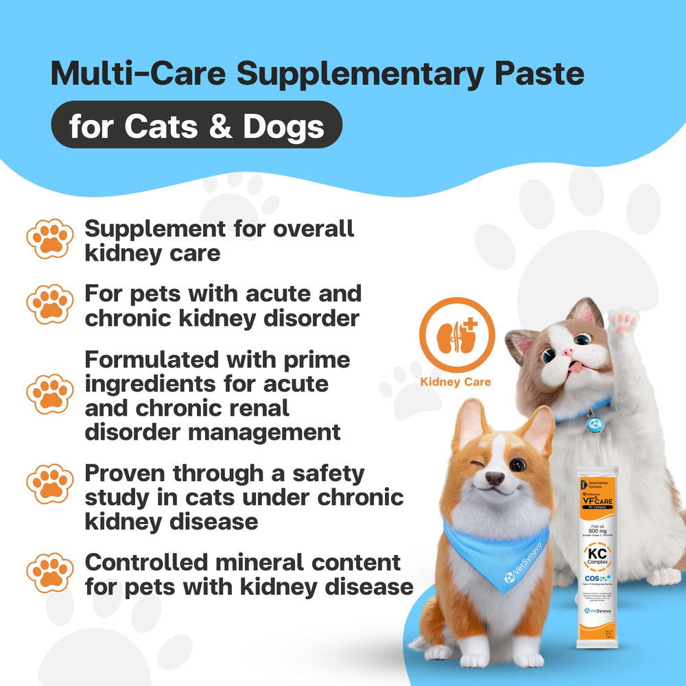VFCARE KC Complex omega-3 for cats bottle boosts coat shine.
