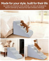Vfrog dog stairs with high-density foam for soft steps