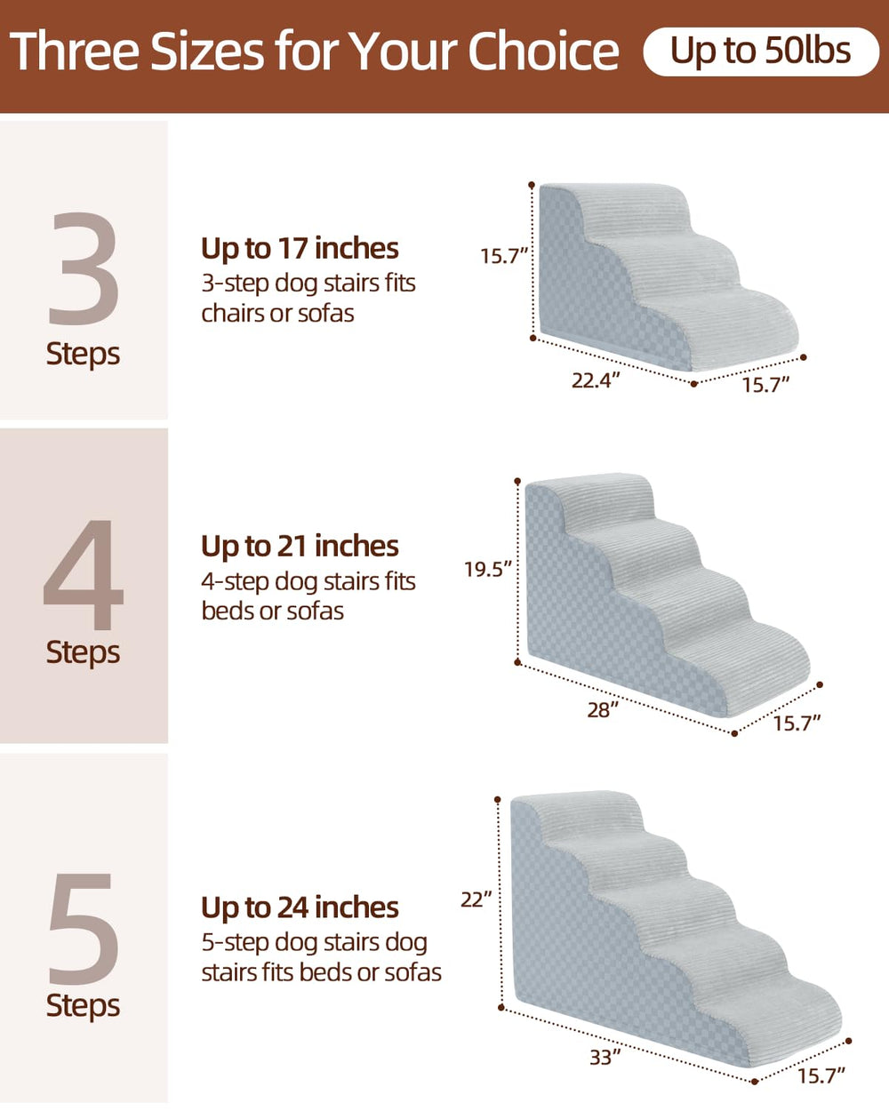 Vfrog dog stairs portable handle for on-the-go use