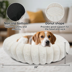 Vhen When Donut Bed closeup fur texture highlighting warmth and softness