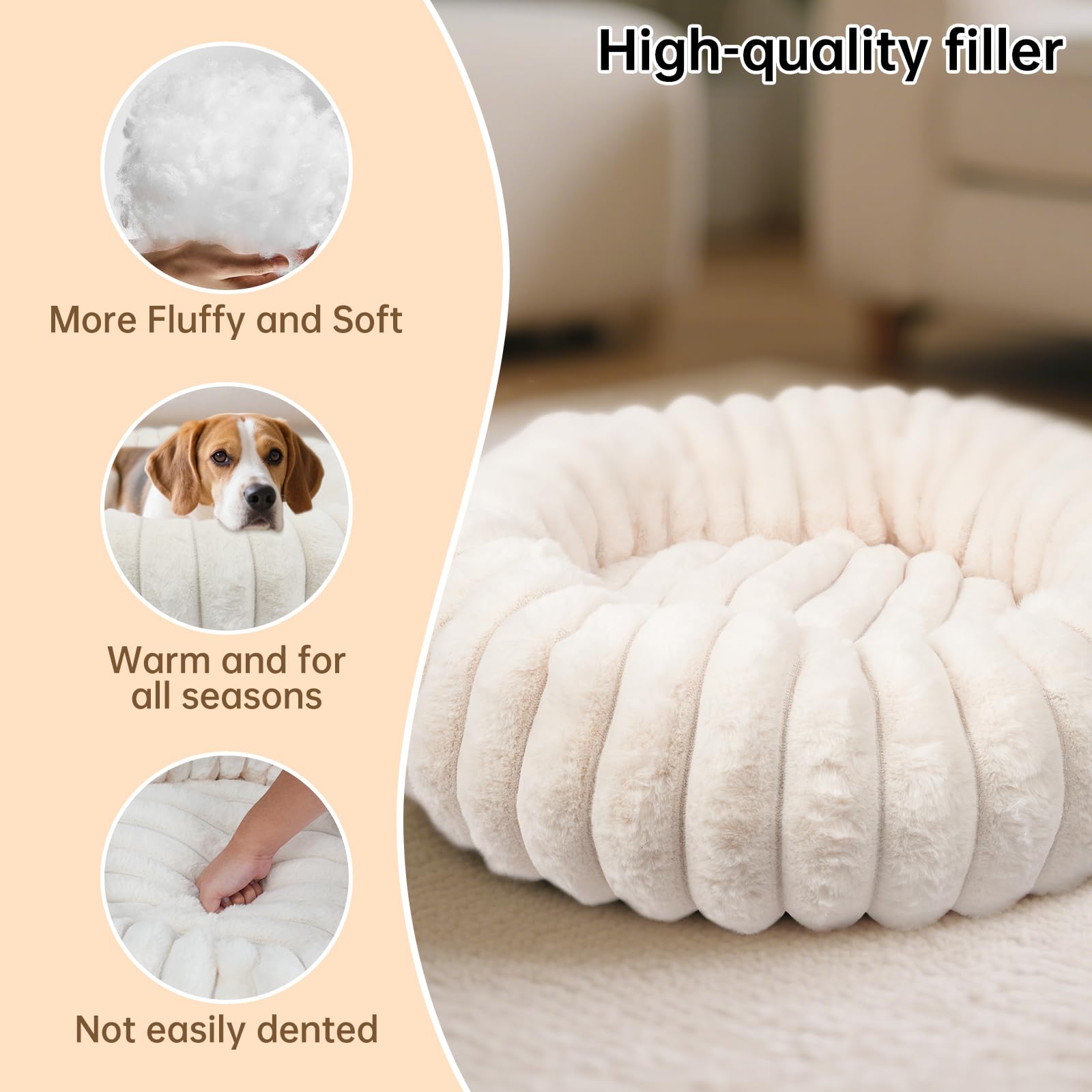Vhen When Donut Bed machine washable for easy cleaning