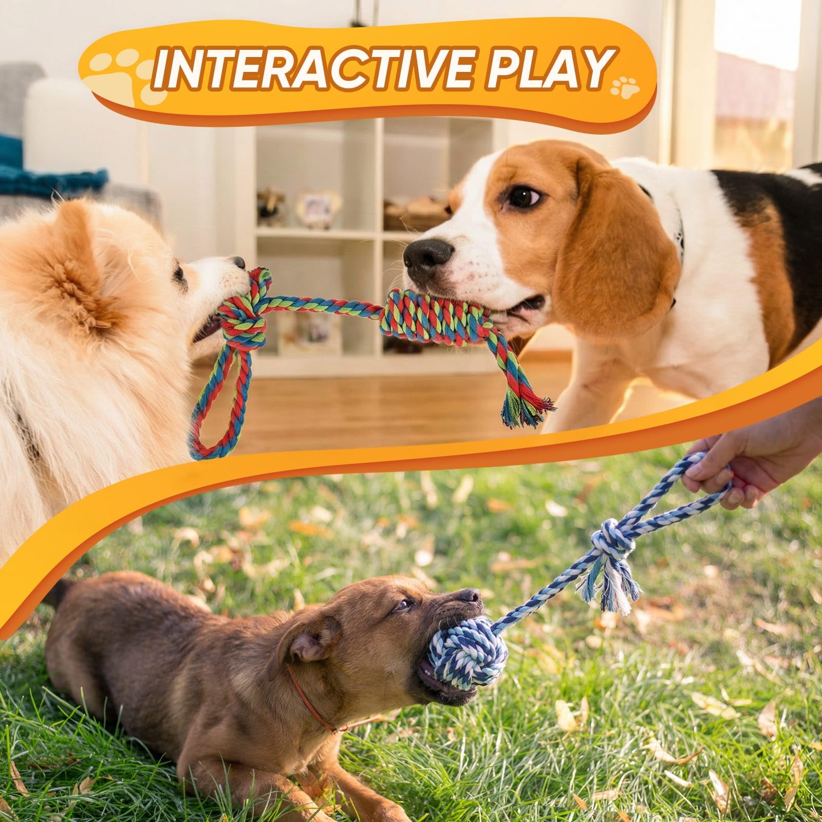VibeVerve indoor-outdoor rope toy for versatile play.