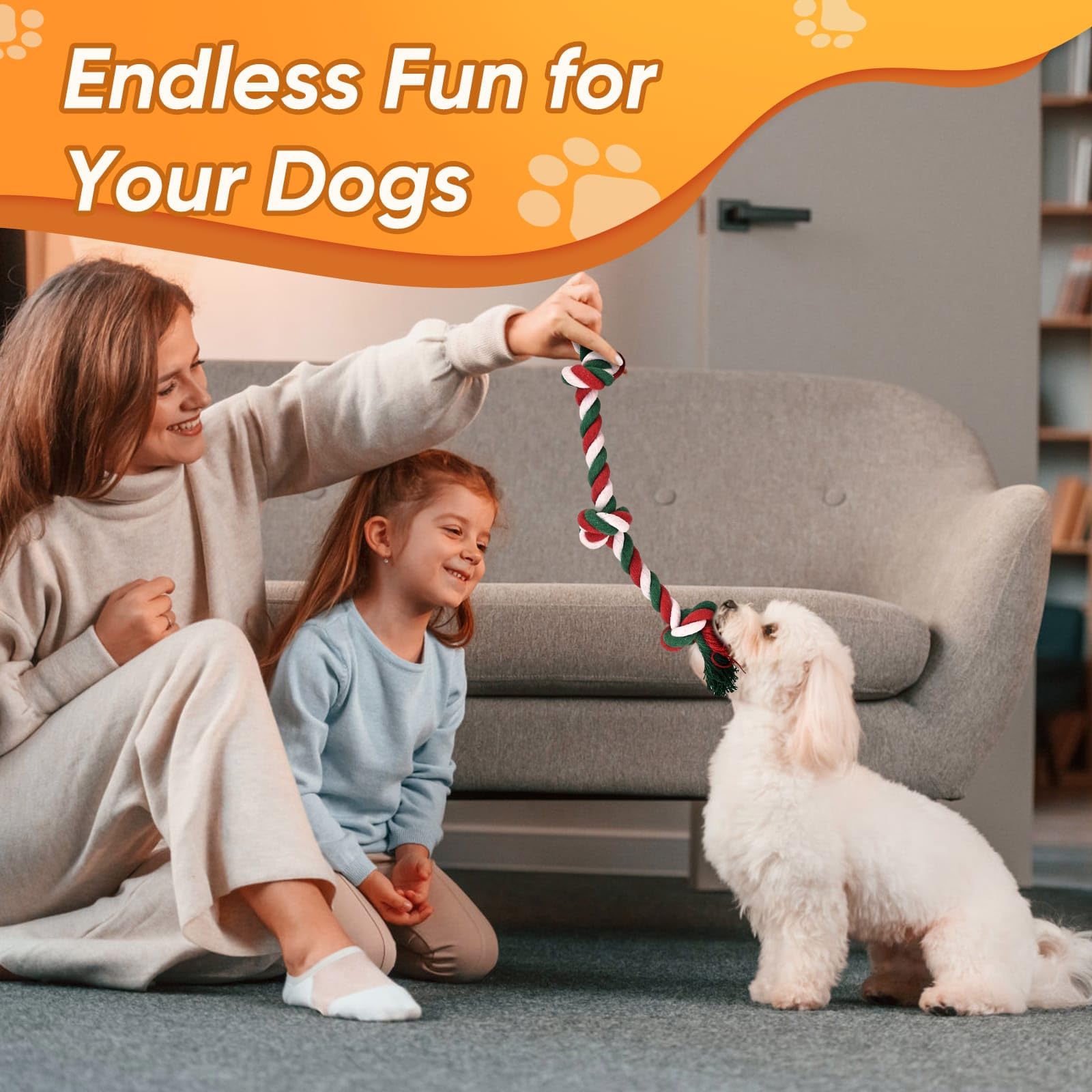 VibeVerve rope toy multi knot for interactive tug and chew.