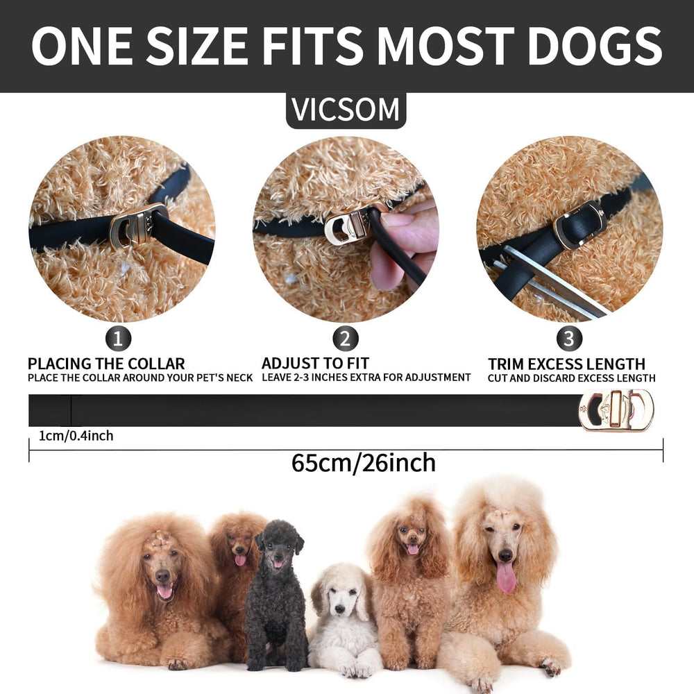 Non-greasy material makes daily wear easy with VICSOM collar.