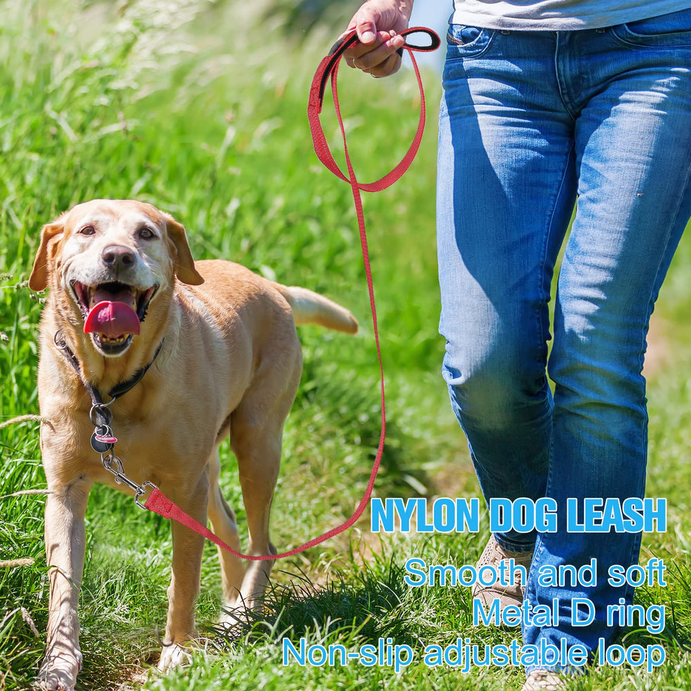 Vicenpal reflective dog leash orange with double sided visibility for night walks