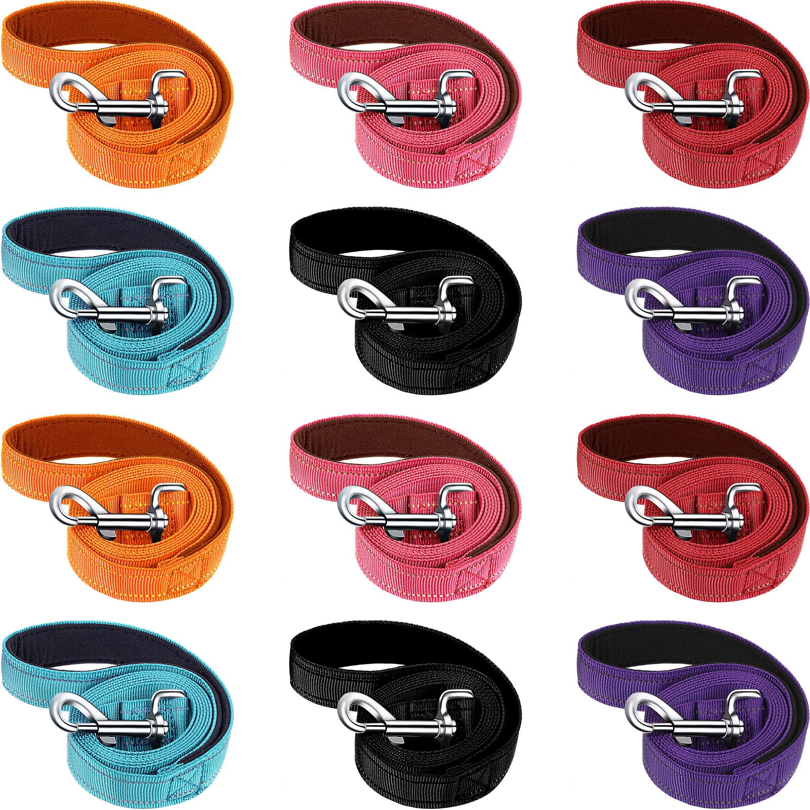 Vicenpal dog leash with double-sided reflective night visibility for safe walks