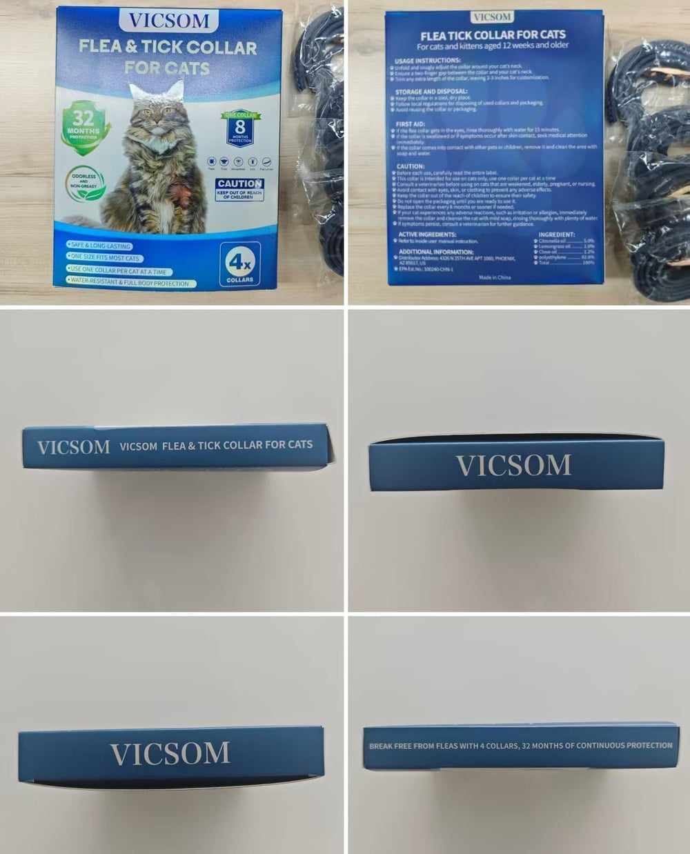 VICSOM comprehensive flea prevention for everyday cat adventures.