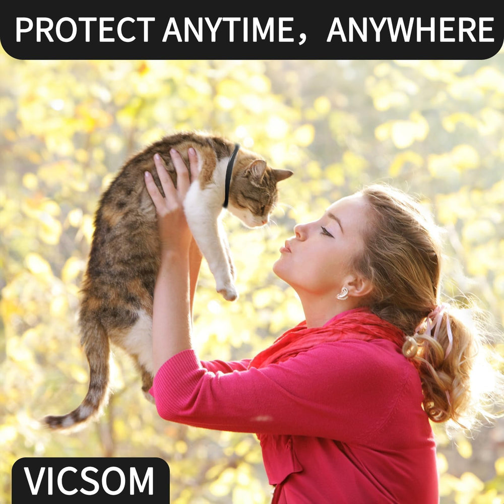 VICSOM flea-tick protection during outdoor play in the rain.
