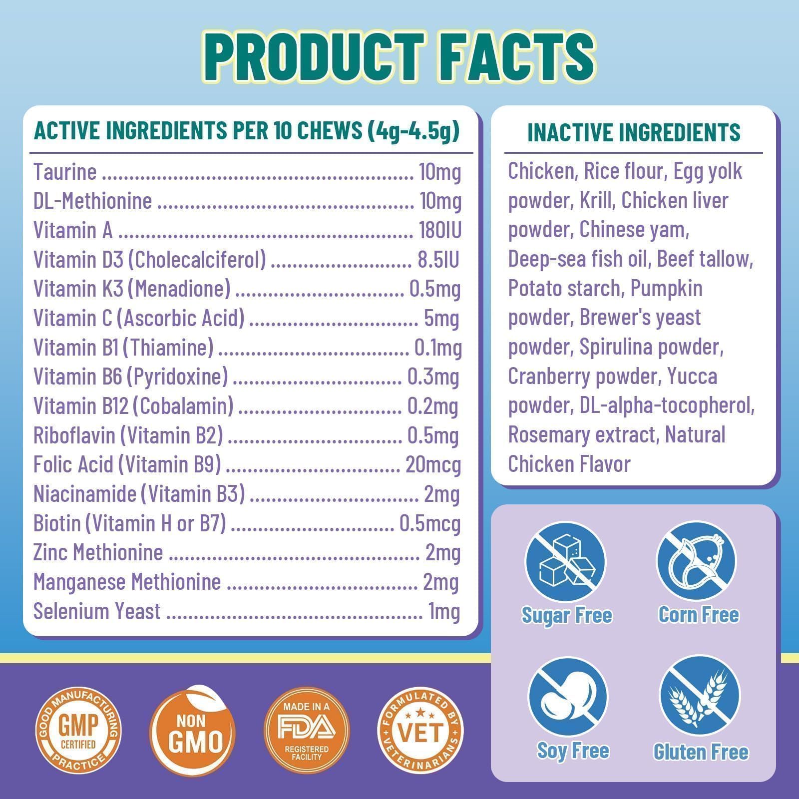 VICSOM heart and vision support taurine health for alert cats.