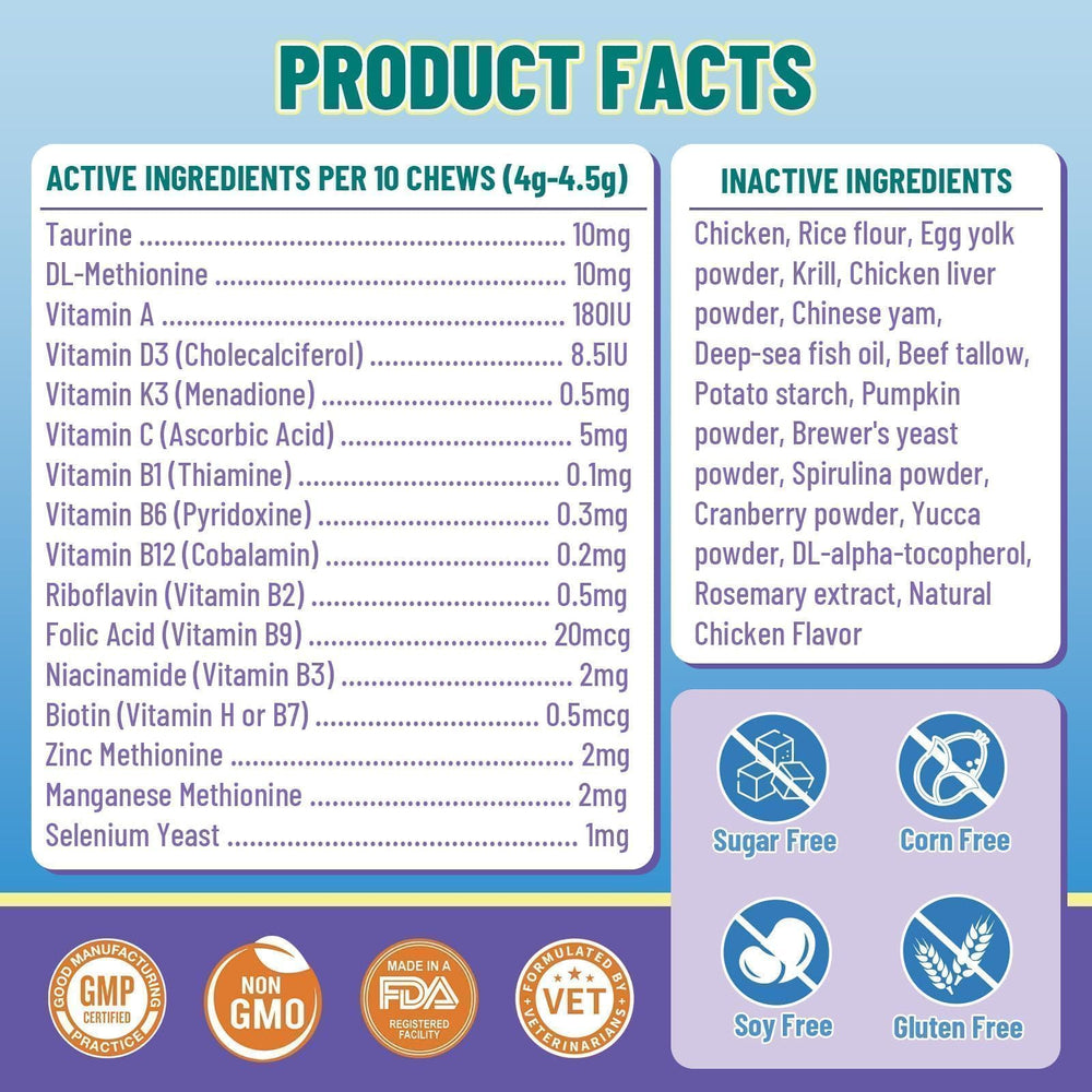 VICSOM heart and vision support taurine health for alert cats.