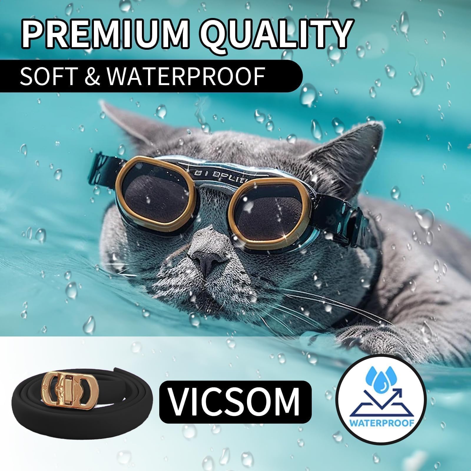 VICSOM non-greasy cat flea collar, easy to apply.