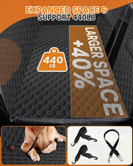 Detachable hard bottom panel keeps dogs stable during sudden stops
