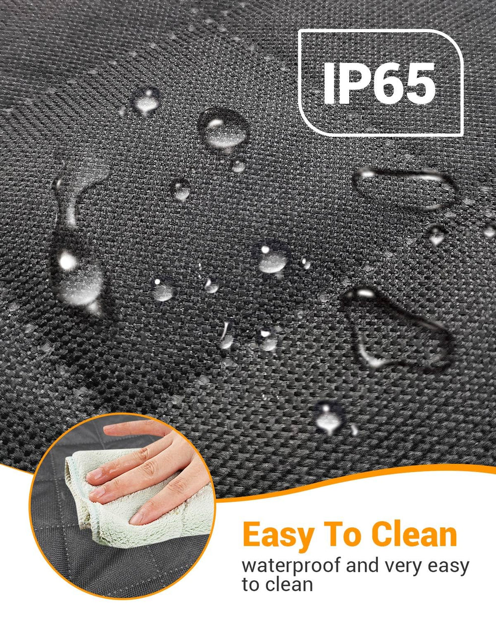 Victoper side flap buckles secure the cover during driving.