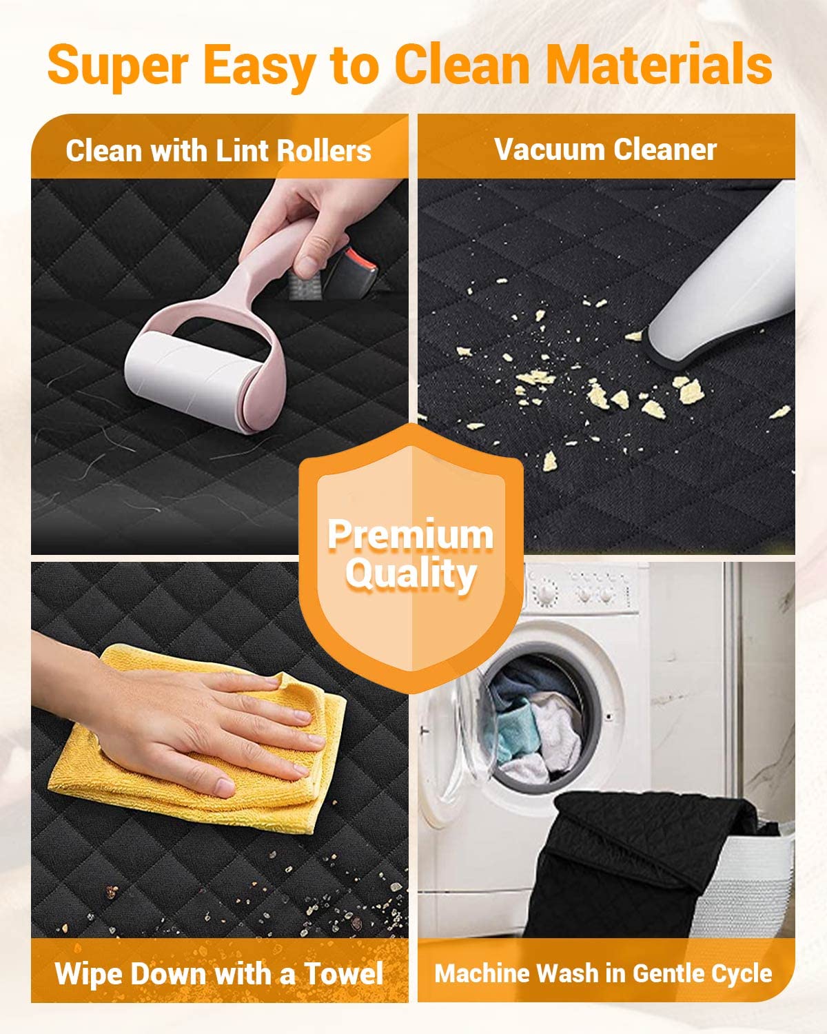 Victoper dog seat cover easy to clean mud and hair removal.